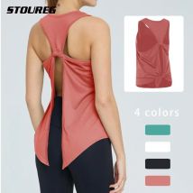 STOUREG Sexy ärmelloses Tank-Top für Damen, lockeres kurzes Yoga-Shirt, schnell trocknendes, lockeres Fitness-Tanktop, lockere Trainings-Fitness-Kleidung