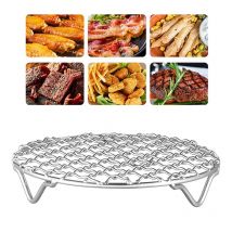 Runde Kühlung BBQ Grill Rack Edelstahl Stapelbar Kochen Dampfenden Braten Rack Für Ofen Topf Luft Friteuse Druck Kuchen Pfanne