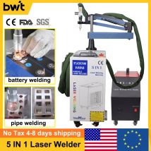 2000W BWT 5 in 1 Saldatura a batteria laser a fibra Pulizia Saldatrice da taglio Saldatore laser portatile doppio oscillante per tutti i metalli