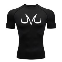 Grafische Kompressionsshirts für Herren, Sommer, kurzärmelig, Rashguard, Fitnessstudio, Workout, T-Shirt, sportlich, schnell trocknend, Unterhemden