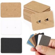 50/100pcs 3.5x2.5cm Espositori per orecchini Carte di carta Kraft per le donne Gioielli fatti a mano Orecchini Borchie Imballaggio Cartellini dei prezzi al dettaglio