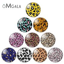 Verschiedene Farbe leopard Druck Muster 8mm/10mm/12mm/18mm/20mm/25mm Runde foto glas cabochon demo flache rückseite, Die entdeckungen