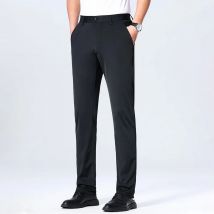Herbst neue Herren Anzug Hosen lässig Business elastische gerade Bein Bürohose leichte atmungsaktive Slim Fit Herren bekleidung