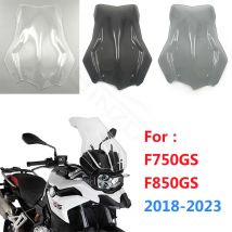 Parabrisas para motocicleta, deflectores de viento, soporte aumentado, color negro, para BMW F750 GS, F750GS, F850GS, ADV 2018-2023