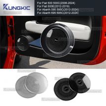 For Abarth 595 595C 695 695C 2012-2024 Fiat 500 500C 2008-2024 500E 2012-2019 Car Stainless Steel Door Horn Audio Speaker Trim