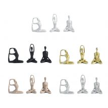 3x Yoga Figur Sammler Harz Handwerk Yoga Statuen Yoga Frauen Statue für Schlafzimmer Tisch Herzstück Regal Wohnzimmer Dekor