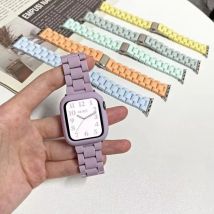 Uhrenarmband + Gehäuse + Glas für Apple Watch Band 44 mm 40 mm 38/42 mm Candy Armband iWatch Ultra2 49 mm Serie 9 8 7 6 5 4 3 Se 41 mm/45 mm