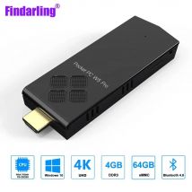 T5B Quad Core Intel Z8350 Mini PC Computer Windows 10 Dual Band 2.4G e 5.8G Wifi 4Gb Ram 64Gb Rom Win 10 Stick PC