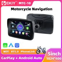 EKIY 5.0 pollici Wireless CarPlay Moto Android Auto Portatile Digitale Moto Cruscotto Navigazione GPS Display Monitor Schermo