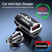 Caricabatteria da auto da 100 W USB tipo C accendisigari a ricarica rapida per Mazda 3 6 CX5 2 CX3 CX9 MX5 RX8 Axela Demio Atenza MS