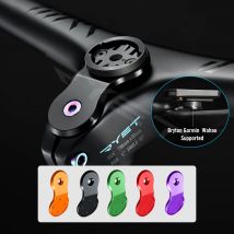 Ryet Estensione attacco manubrio bicicletta Supporto per computer Contachilometri Tachimetro Supporto cronometro Adattatore staffa esterna per Garmin Edge GPS