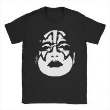 Ace Frehley Face T-Shirt Men  Fashion Pure Cotton Tee Shirt Crew Neck Short Sleeve T Shirts Graphic Printed Clothes
