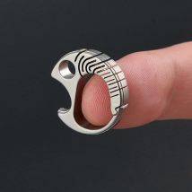 Outdoor Titanium Alloy Carabiner Keychain Bottle Opener Small Carabiner Clip Portable Keychain Pendant
