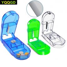 1-teiliger Pillenschneider mit Sicherheitsschild, schneidet Pillen und Vitamine sicher, Pillenspalter, Pillenspalter, einziehbarer Klingenschutz