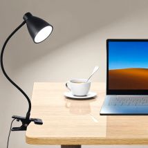 LED-Schreibtischlampe Clip USB Book Light 360° °   Flexibler Augenschutz, Schwanenhals, 3-flächige Helligkeit, einstellbar für Leselicht am Bett