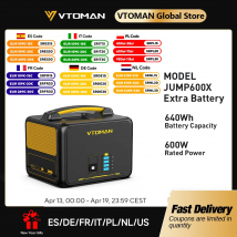 VTOMAN JUMP600X Batteria extra 640Wh per VTOMAN JUMP600X e JUMP600 600W Backup LiFePO4 (LFP)