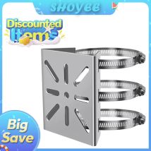 1 Set Per Staffa di Monitoraggio Palo Esterno Piastra Adattatore Univsesial Cerchio Lungo 200mm Con Pannello di Montaggio Della Telecamera In Acciaio Inox