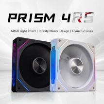 LDPCSJ PRISM 4 RS 12cm ARGB 4-Pin Computer-Gehäuselüfter Leise Kühlung 12V Großes Luftvolumen 800-1600 U/min für Desktop-Gaming-PC-Bau
