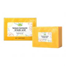Hanchobit Lemon Turmeric Kojic Acid Soap Clean Skin Lightening Pore Shrinking Natural Organic Turmeric Kojic Brightening Soap