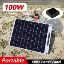 Pannello solare impermeabile con piastra solare 5V Caricabatterie solare portatile doppio USB Ricarica di celle solari da campeggio esterna