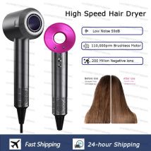 Super Hair-care Asciugacapelli agli ioni negativi 220V Asciugacapelli senza foglie Asciugacapelli domestico ad alta velocità Strumento stile salone