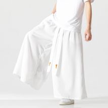 2023 Sommer Herren weites Bein Hosen übergroße Vintage Männer Kleidung lose Eis Seide lässig weiße Hosen männliche japanische Harajuku Hose