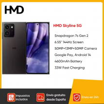HMD Skyline 5G Smartphone 12GB + 256GB Snapdragon 7s Gen 2 Schermo da 6,55" 144Hz 50MP Carema 33W Ricarica rapida Google Pay Android 14