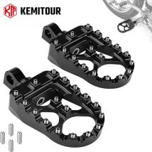 Motorcycle Foot Pegs CNC Wide Fat 360° Rotating Adjustable Footrests for Sportster Iron 883 Softail Dyna Street Glide Chopper