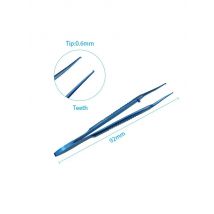 Titanium Tweezer Ophthalmic Forceps 0.6mm Toothed Clamp Ophthalmic Eye Tools Autoclavable