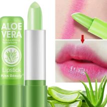 Feuchtigkeitsspendender Aloe Vera Lippenstift, Temperaturfarbwechselnder Lippenbalsam, dauerhafte, nährende Lippenpflege, Anti-Trocknung, Peeling-Lippenstift