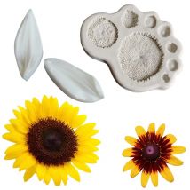 NEUE Daisy Sonnenblumen Staubblatt Form Silikon Form Fondant Kuchen Dekorieren Werkzeug Gumpaste Sugarcraft Schokolade Formen Backformen M2469