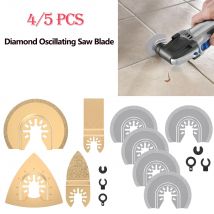 4/5Pcs Diamant Oszillierende Sägeblatt Multifunktionale Halbkreis Sägeblatt Oszillierende Schleifen Werkzeug Klinge für Grit Mörtel Mörtel