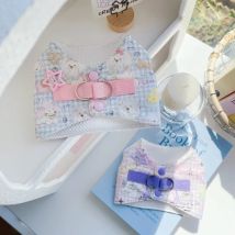 Niedliches Hundegeschirr-Set, Kleidung für Hunde, bonbonfarbener Denim, Hundeweste, verspielter süßer kleiner Hund, Quastensaum, Chihuahua, Teddy, Sommer
