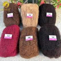 10-18In 4C Afro Kinky Human Hair Bulk 30g/Pack 100% Human Hair Soft Afro Kinky Bulk Human Hair for Locs Extensions/Twists/Braids