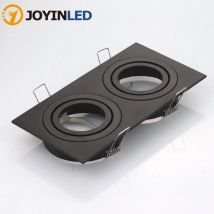 Heißer Verkauf Aluminium Doppel köpfe GU10 MR16 Downlight Halter Schwarz Silber Weiß GU10 Leuchte Rahmen Platz MR16 Spot Licht Halterung