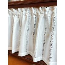 Spitze Kurzer Vorhang Trennwand Gaze Kleiner Vorhang Schrank Vorhang Moderne luxuriöse und exquisite Fenstervorhänge Neu Einfach Weiß