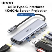 Llano 5 in 1 USB-C Hub Notebook Docking station USB 3,0 Splitter 4 k60hz Multi-Interface HDMI PD-Konvertierung