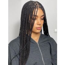36" Cornrow Braids Lace Wig Synthetic Full Lace Braided Wigs For Balck Women Knotless Box Braid Wig Braid African Braided Wigs
