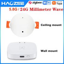 Haozee Tuya WiFi /Zigbee Rilevatore di presenza umana Sensore PIR intelligente per il corpo umano Rilevatore radar Sensori di movimento a microonde