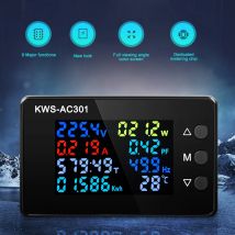 KWS-AC301 Wechselstrom 50-300V 0-20/100a digitaler Voltmeter Energie zähler Ampere meter Spannung Watt meter kWh Temperatur Wechselstrom messer Detektor