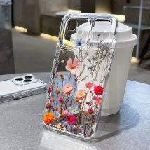 Custodia trasparente con fiore carino per Samsung Galaxy A56 5G A36 S25 Ultra S26 S24 FE S23 S22 Custodia A55 A54 A35 A26 A07 A17 Cover antiurto