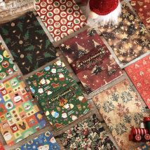 50 Blatt Vintage-Weihnachts-Scrapbook-Papier, nicht klebend, groß, kreativer Weihnachtsbaum, Hintergrund, Dekorationsmaterial, Papier