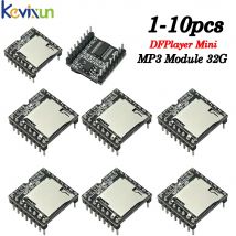 10/1 Stück Dfplayer Mini-MP3-Player mit TF-Karte U Disk Audio Sprachmodul Serieller Port AD für Arduino IO MP3-TF-16P