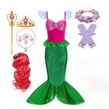 Mädchen Prinzessin Kleid Kleine Meerjungfrau Kostüm Kinder Cosplay Meerjungfrau Ariel Kinder Karneval Geburtstag Party Prom Party Kleider