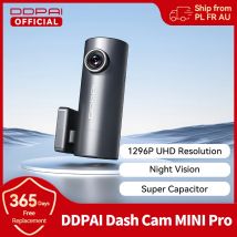 DDPAI MINI Pro Dash Cam 1296P UHD Night Vision Video Recorder 24H Parking Monitor Dash Camera Car DVR WIFI 330 °   Obrotowy obiektyw