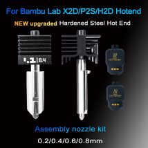 Hotend per Bambu X2D P2S H2S, Estrusore a Cambio Rapido Bambu Lab, Testina di Stampa in Acciaio Temperato, Ugello di Ricambio Hotend P2S