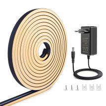 Wasserdichte COB-LED-Streifenlichter, 24 V, flexibles Neonlicht, schwarze Silikonschlauch, lineare dimmbare Beleuchtung mit Berührungssensorschalter