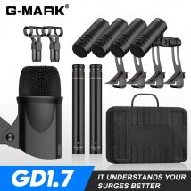 Kit microfono per batteria G-MARK GD1.7 Strumenti musicali Microfono per banda DJ Stage Performance strumentale Registrazione dal vivo con custodia