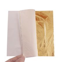 14cm Imitation Gold Leaf Paper 100pcs #2.0 Gold Foil Sheets Gilding Copper Leave for Nail Arts Crafts Gilded Home Decoration