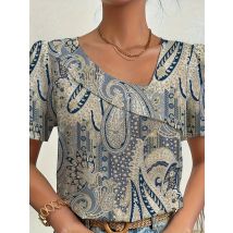 Plus Größe Temperament Bluse Casual Lose Frau Hemd Elegante Kurzarm Bluse Wochentag